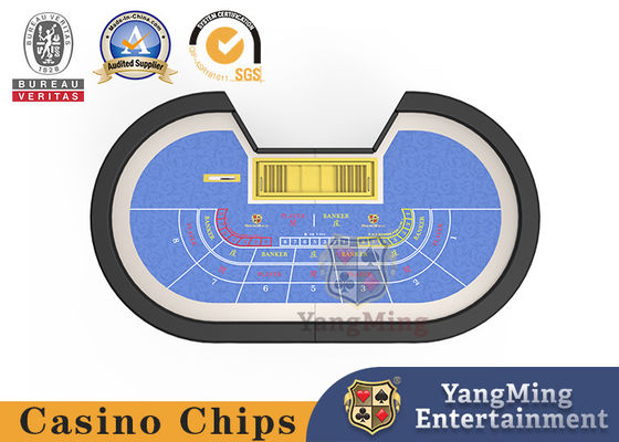 गुणवत्ता 8-व्यक्ति बैकारेट एच-लेग जुआ पोकर टेबल टेबलक्लोथ खेल रंग अनुकूलित किया जा सकता है कारखाना