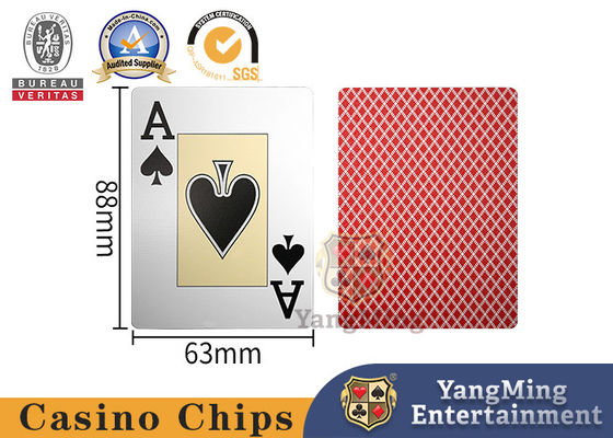 Qualità Le carte di plastica Texas Hold'em, rosso e blu stampate in magazzino, possono essere progettate e personalizzate fabbrica