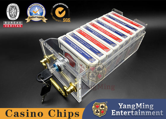 Kualitas Kotak Pengiriman Kartu Poker Akrilik Baru Dengan Kunci Dedikasi Untuk Kotak Pengiriman Kartu pabrik