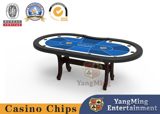 Qualità Tavolo da torneo di poker disegno personalizzato Texas gambe a forma di H tavola di legno massello tavolo da casinò fabbrica