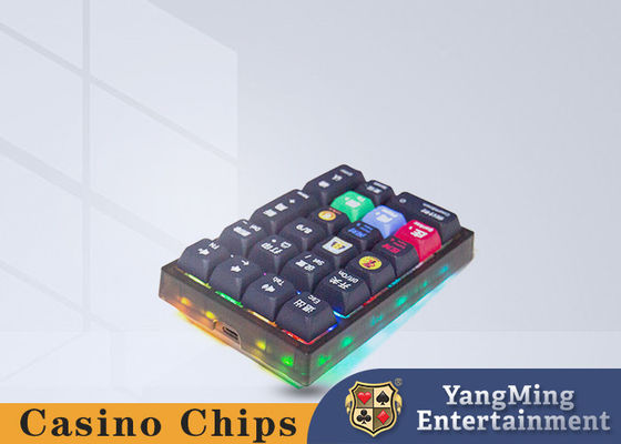 On Site Baccarat Poker Table Input Black Small Keyboard Bilingual Design In Chinese And English