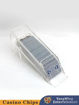 Kalite Decks Mini Poker Shoe Casino Akrilik Dondurulmuş Poker Masa Shuffler fabrika