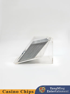 Qualität Volltransparenter 2-Pack Poker-Dealer Akryl-Black Jack-Tischkartenhändler Fabrik