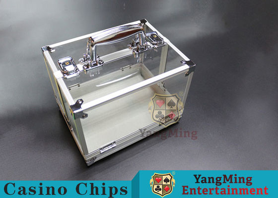 Qualität Griff-Texas-Chip-verschließbarer Bargeld-Kasten-/Aluminiumlegierungs-Rahmen-hoher Transparenz-Schach-Raum des Doppelt-600PCS offener Fabrik