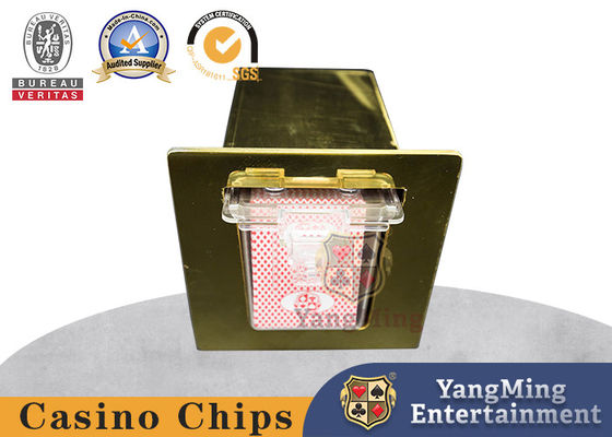 Poker card gift box, casino poker table game, metal 8 pairs of scrap card box