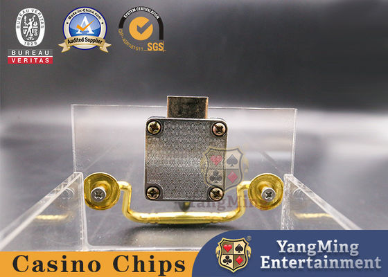 Chất lượng Acrylic 8 cặp hộp quà sòng bạc tùy chỉnh đầy đủ băng thông suốt khóa dây đai hộp thẻ rác nhà máy