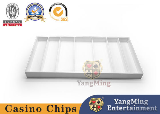 Casino Countertop Chip Box White Acrylic Plastic Baccarat Poker Table Chip Tray