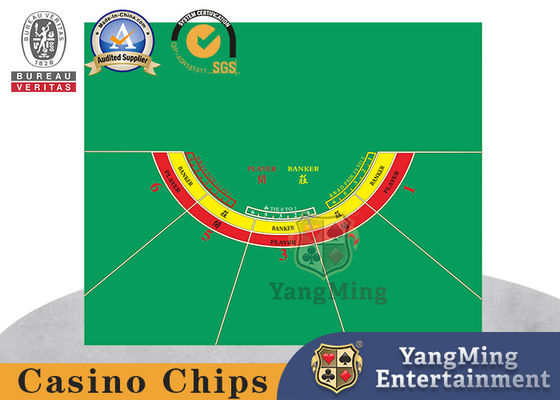 Customized Baccarat Tablecloth For Casino, Poker Table, 6-Player Player Game Tablecloth With Logo Design