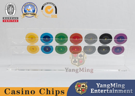 Jakość Stół pokerowy do ruletki, górna część stołu, uchwyt do żetonów, przezroczysty stojak z żetonami akrylowymi 40 mm fabryka