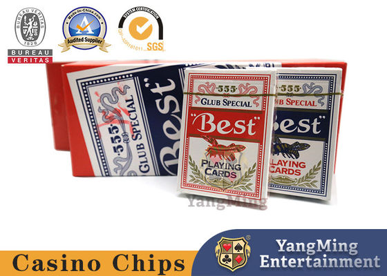Qualità 555 Red Blue Bee Poker Casino Baccarat Texas Table Game 280g Blu Core Poker Cards fabbrica