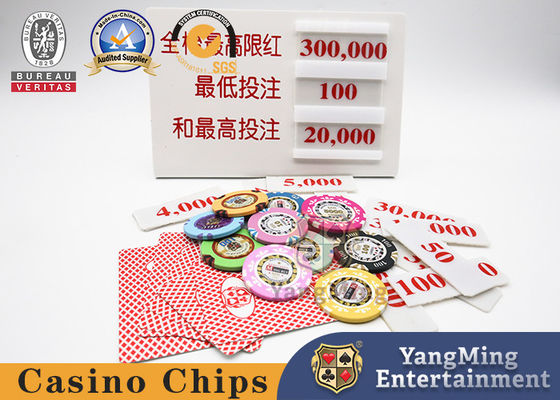 Qualità Baccarat Banker Player Limited Sign Card Rosso Bianco Acrilico Plastico Tavolo di Poker Personalizzato fabbrica