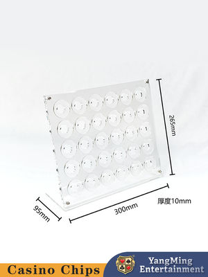 Qualidade 30 peças de acrílico transparente de póquer Chip Display Rack 40mm Rounda Roleta jogo de mesa de apostas fábrica
