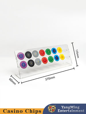 Jakość 16 sztuk Clay Poker Chip Display Rack Hazard Roulette Gra stołowa Acrylic Chip Storage Rack fabryka