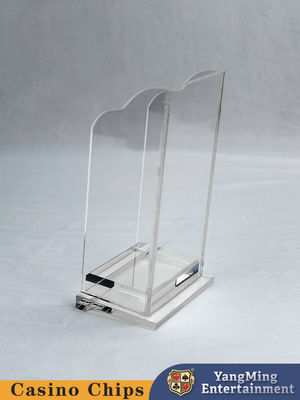 Poker Card Scrap Box Baccarat Black Jack Gambling Table Game Acrylic Discard Holder