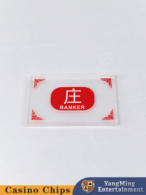 Acrylic Frosted Baccarat Gambling Table Game Chinese English Banker Player Marker