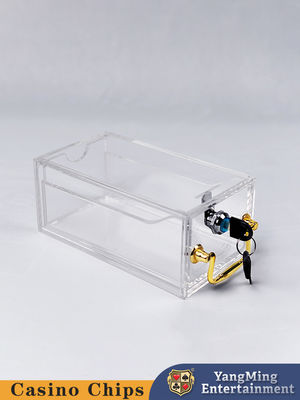 Customized Fully Transparent 8 Deck Poker Card Gift Box , Gambling Table Game Acrylic Card Box