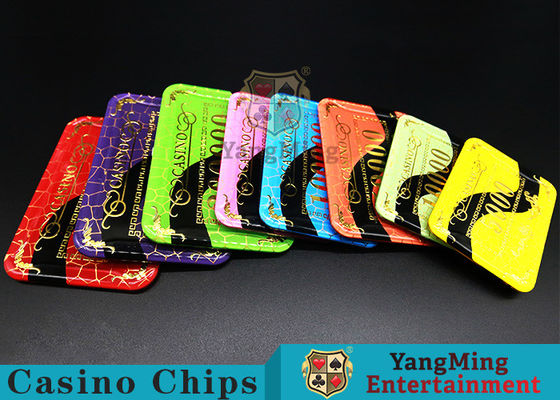 Kwaliteit Crystal Acrylic Casino Poker Chips met Mesh Bronzing Silk Screen fabriek