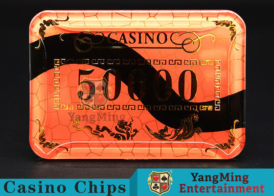 Kwaliteit Crystal Acrylic Casino Poker Chips met Mesh Bronzing Silk Screen fabriek
