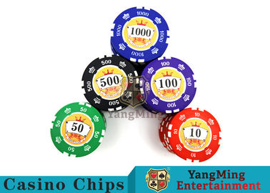 760pcs 12g Sticker Pure Clay Poker Chip Sets With Number And UV logo