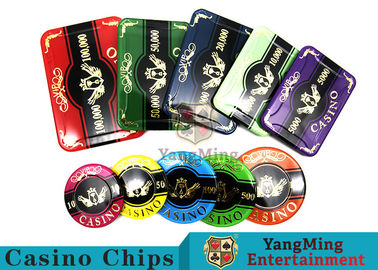 760pcs Acrylic Premium Bronzing Casino Poker Chip Set For Entertainment