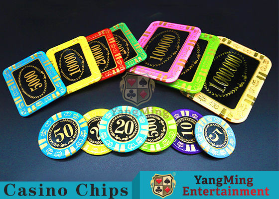 Qualité Anti- contrefaçon des puces de casino de RFID/Crystal Poker Chips Round Shape usine