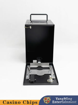 Qualität All Black Square Metall Geldbox, Glücksspiel Poker Tisch, maßgeschneiderte mit Schloss Tipp Box Fabrik