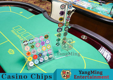 Casino Acrylic Poker Chips Case Casino Chips Carrier For Round 40 - 42mm Chips