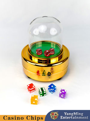 Qualidade Taça de dados elétricos personalizada, caixa de controle preta, tabela de póquer de tamanho para o Casino dourado brilhante fábrica