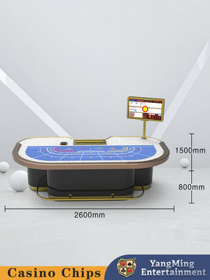 کیفیت میز قمار استاندارد سفارشی 7 نفر میز پوکر باکارات با پایه های فلزی کارخانه
