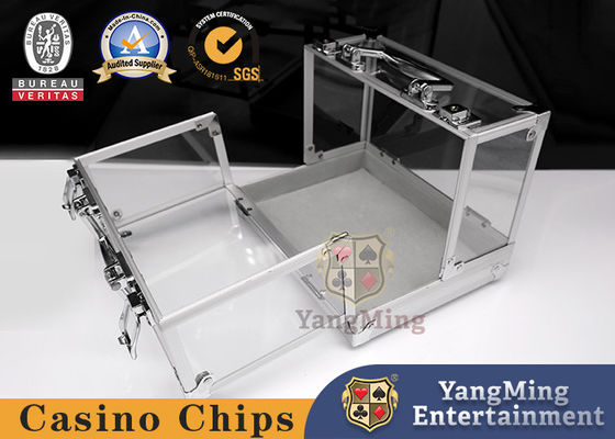 Qualidade Liga de alumínio 600 partes do clube de Texas Clay Portable Chip Box Poker em volta de Chip Coin Storage Case Anti-falsificando fábrica