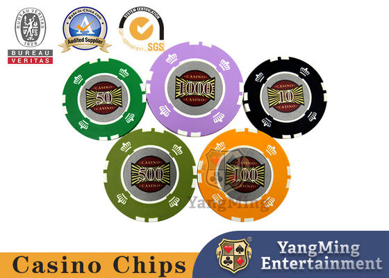 Texas Table Clay Poker Chip Set With 760 Pcs And Aluminum Alloy Box For Customization