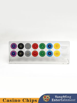 500g Casino Game Accessories Roulette Table 40mm Acrylic Poker Chips Plate Coins Display