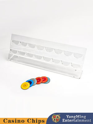 Jakość 500g Kasyno Akcesoria do gier Stół do ruletki 40mm Akrylowe żetony do pokera Płyta do wyświetlania monet fabryka