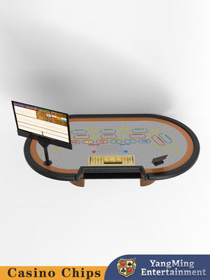 Quality Factory Customized Gambling Baccarat Poker 8 Person Smart Chip Induction Poker Table factory