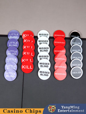 Calidad Texas tamaño distribuidor tarjeta ciega personalización acrílica circular de la mesa de póquer de juego de la mesa de posicionamiento de la tarjeta fábrica