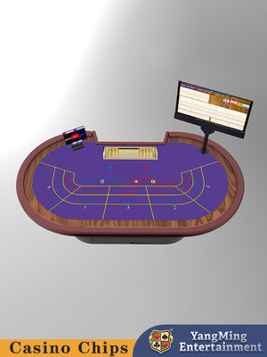 Quality Wooden Gambling Casino Game Chip Sensor Poker Table Baccarat Entertainment Poker Table factory