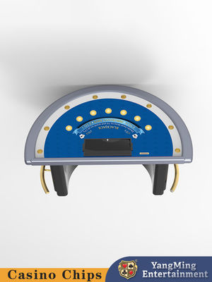 Half Round Black Jacket Casino Poker Table Metal Step for International Competition