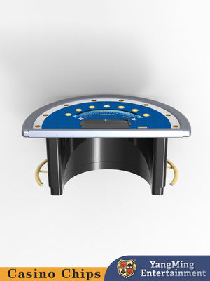 Qualidade Metade em volta da etapa preta do metal da tabela do pôquer do casino do revestimento para a competição internacional fábrica