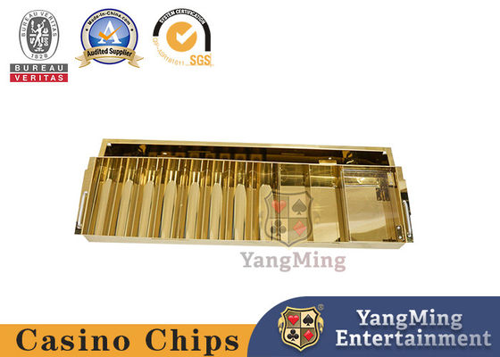 品質 専門の曇らされた100つの円形のカジノの破片の皿5の列の組合せのホールダーの火かき棒のテーブルは場合を捧げる 工場