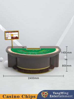 Half Round Treadle Casino Baccarat Poker Gaming Table For Casual Entertainment Games Poker Gaming Tables