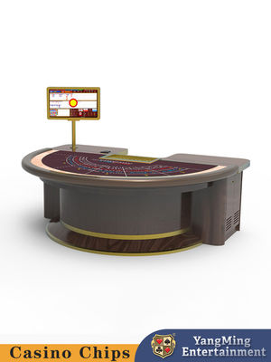 Qualità Modern Deluxe Customized Semi-Circular Footed Baccarat Poker Table Entretenimento Club di svago Poker Game Table fabbrica