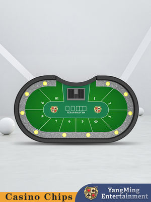 Kwaliteit High-end aangepaste ovale metalen bumper Guard Texas Hold'em Poker Table Recreatie en Leisure Club Poker Game Table fabriek