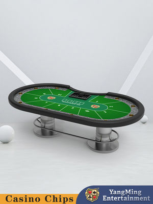 Kwaliteit High-end aangepaste ovale metalen bumper Guard Texas Hold'em Poker Table Recreatie en Leisure Club Poker Game Table fabriek