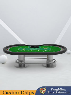 Jakość Specjalnie zaprojektowany 10 graczy Metal Bar Protector Texas Hold'em Poker Table Casino Recreational Gaming Tables fabryka