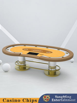 New Product Launches 10-Player Metal Bar Protector Texas Hold'em Poker Table Club Casino Table Poker Game Table