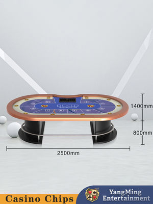 Texas Oval Metal Semi-Circular Treadle International Game Chess Club Exclusive Poker Table