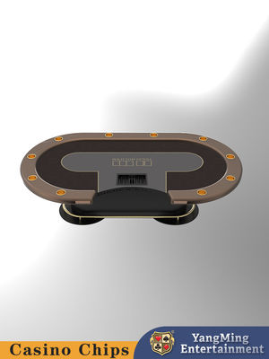 Jakość Spot Supply Owalny Metalowy Treadle Texas Hold'em Pokerowy Stół Międzynarodowy Klub Rozrywki Pokerowy Stół fabryka