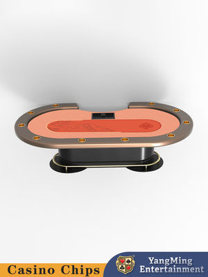 Wholesale Casino 10-Player Texas Hold'em Poker Table With Metal Pedestal Recreational Leisure Club Poker Table