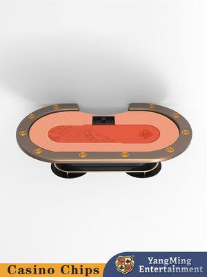Qualidade Tabela de Poker Texas Hold'em de 10 jogadores com pedestal de metal fábrica
