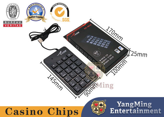 Black ABS Plastic Baccarat Keyboard With USB Cable For Casino Table Gambling